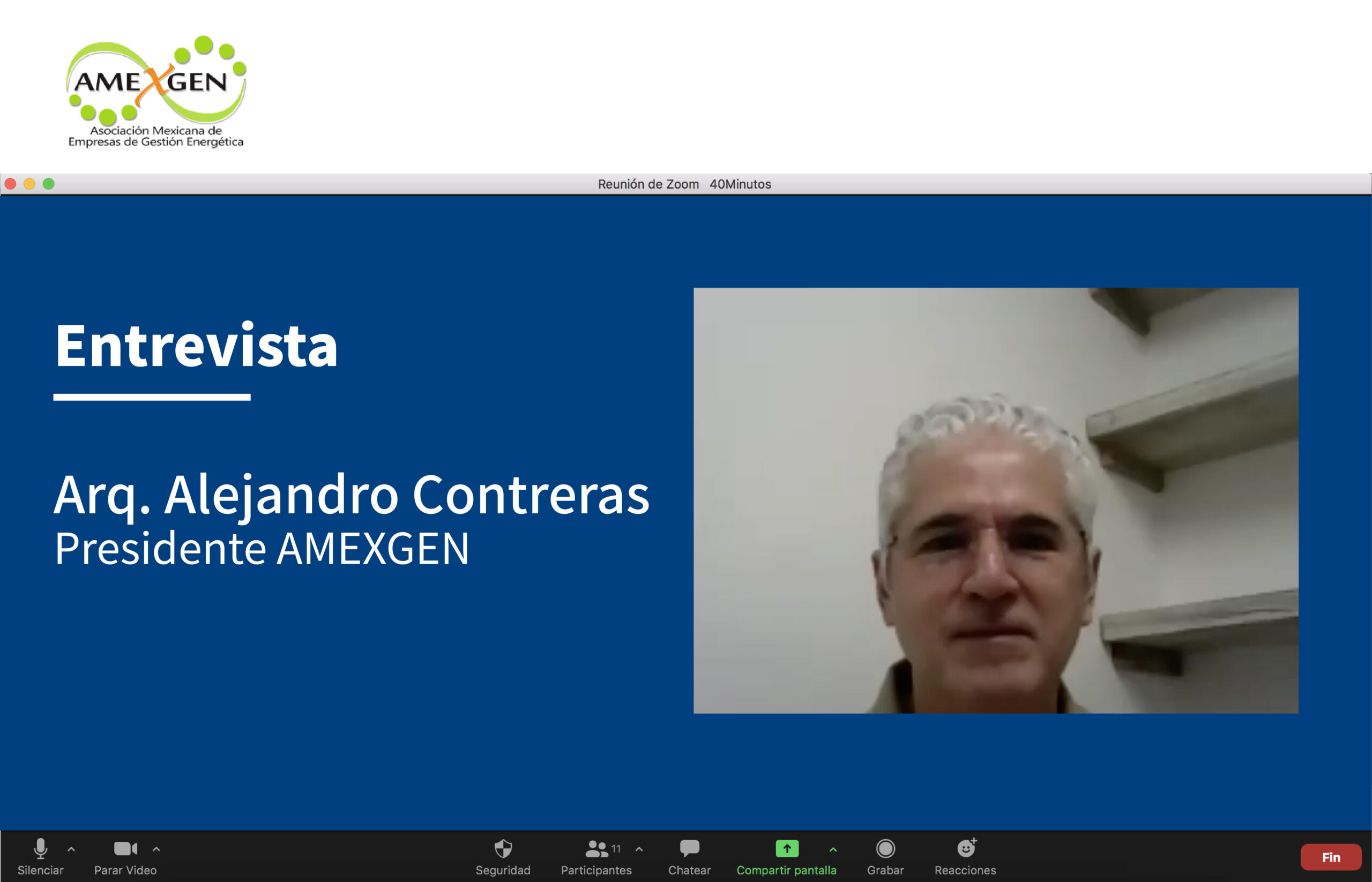 Entrevista Alejandro Contreras Presidente de AMEXGEN